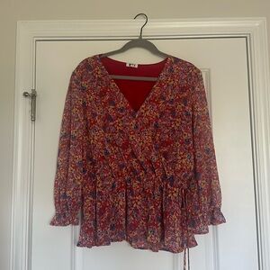 3 for $50 | West K Faux wrap blouse